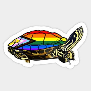 Intersex Inclusive Progress Pride Turtle Sticker